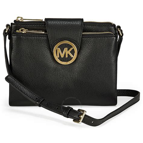 michael kors fulton crossbody optic white|Michael Kors black fulton handbags.